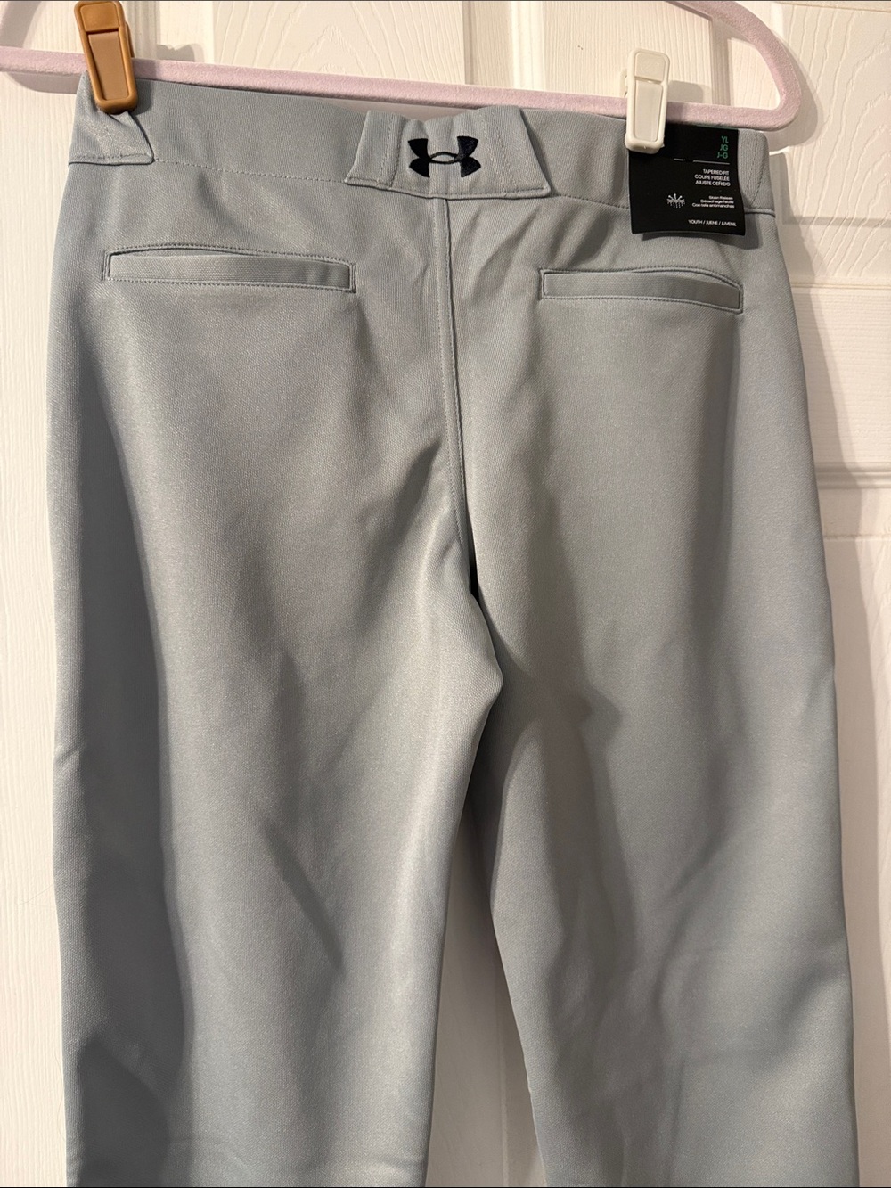 Under Armour Light Gray Baseball Pants Tapered Fit